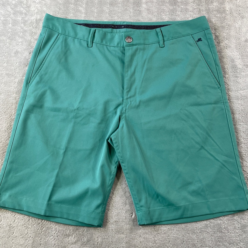 Bobobos Maide Golf Shorts Men 35 Green Light Stretch Preppy Performance Athletic